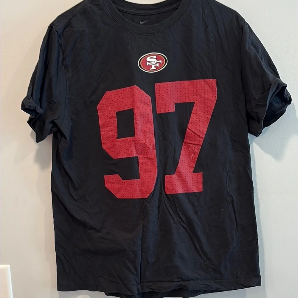 Nike Black and Red Short Sleeve Tee